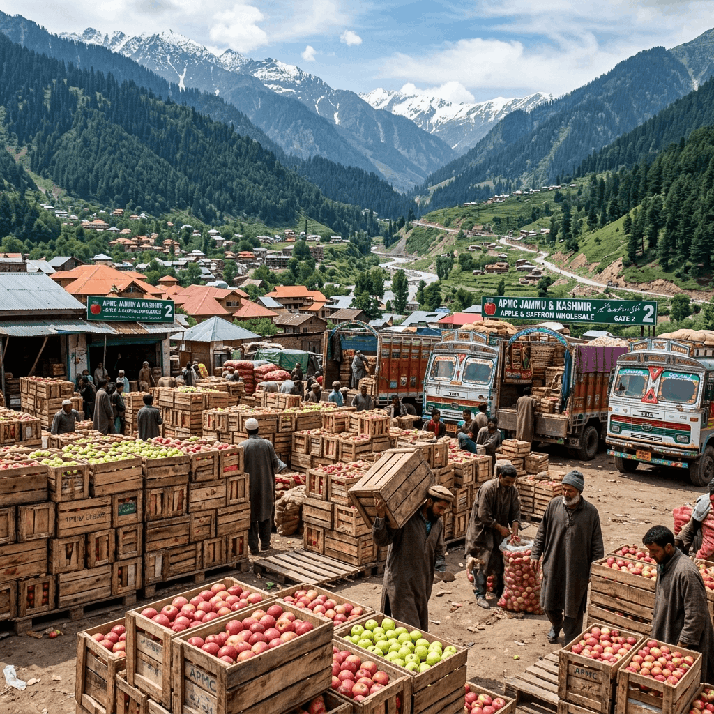 APMC Jammu & Kashmir Market Guide: Saffron, Apple & Organic Fruit Trade