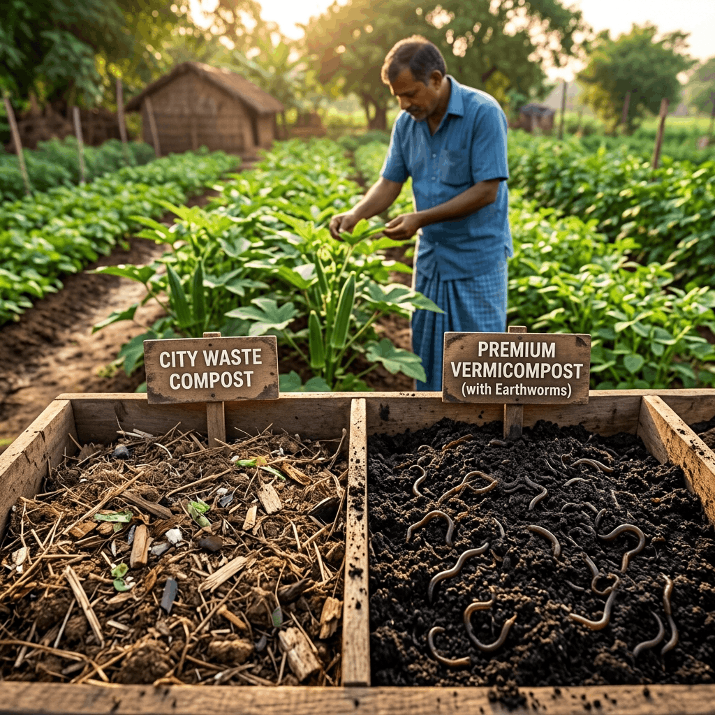 City Compost vs. Vermicompost: Comprehensive 2000-Word Farmer’s Comparison Guide | Mitti Gold