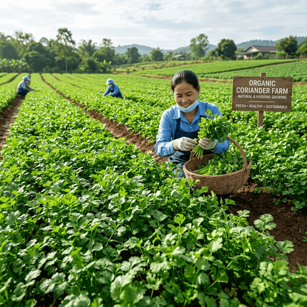 Empowering Women: Organic Coriander Farming & Feminine Hygiene