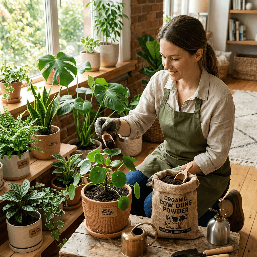 How to Use Cow Dung Powder for Indoor Plants (Without the Smell)
