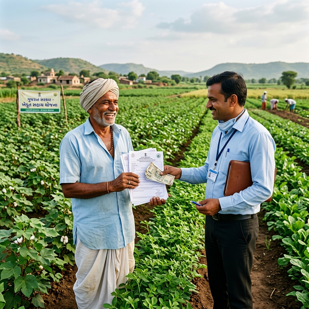 What Kind of Help is Given by the Gujarat Government to Organic Farmers?