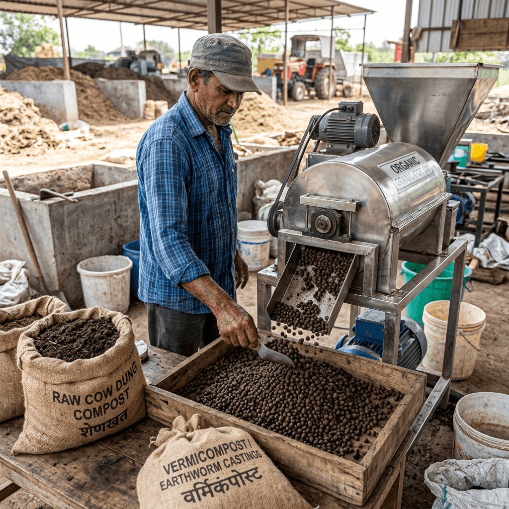 How to Make Vermicompost Granules and Cow Dung Manure Granules: A Complete Guide