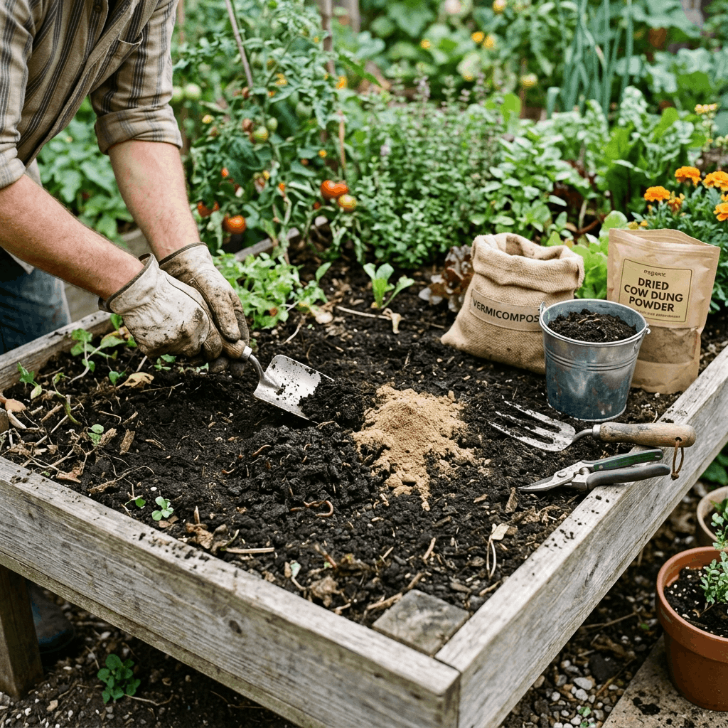 How to Mix Cow Dung Powder with Vermicompost for Maximum Crop Yield