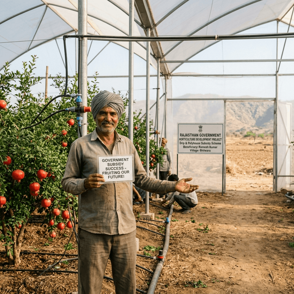 Rajasthan Horticulture Subsidy Scheme 2026: Polyhouse & Drip Irrigation