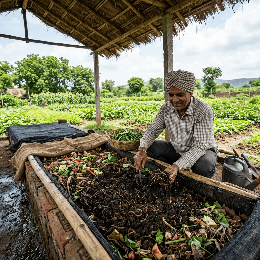Step-by-Step Process of Making Vermicompost at Home & Farm