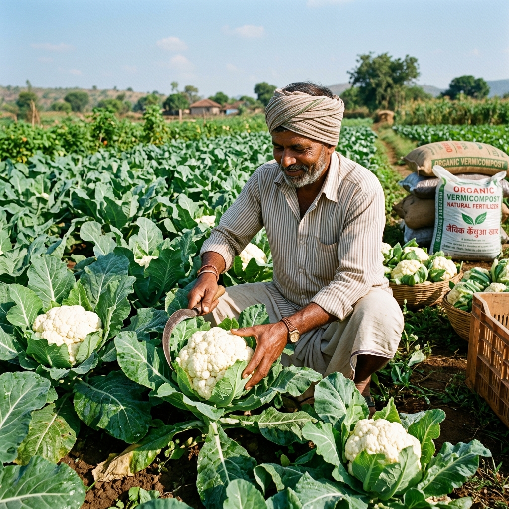 How to Use Vermicompost in Cauliflower Farming