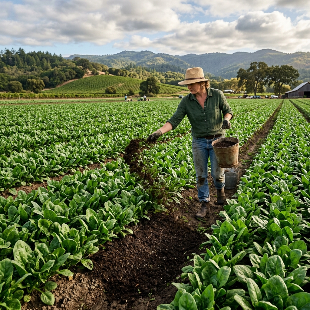 How to Use Vermicompost in Spinach Farming