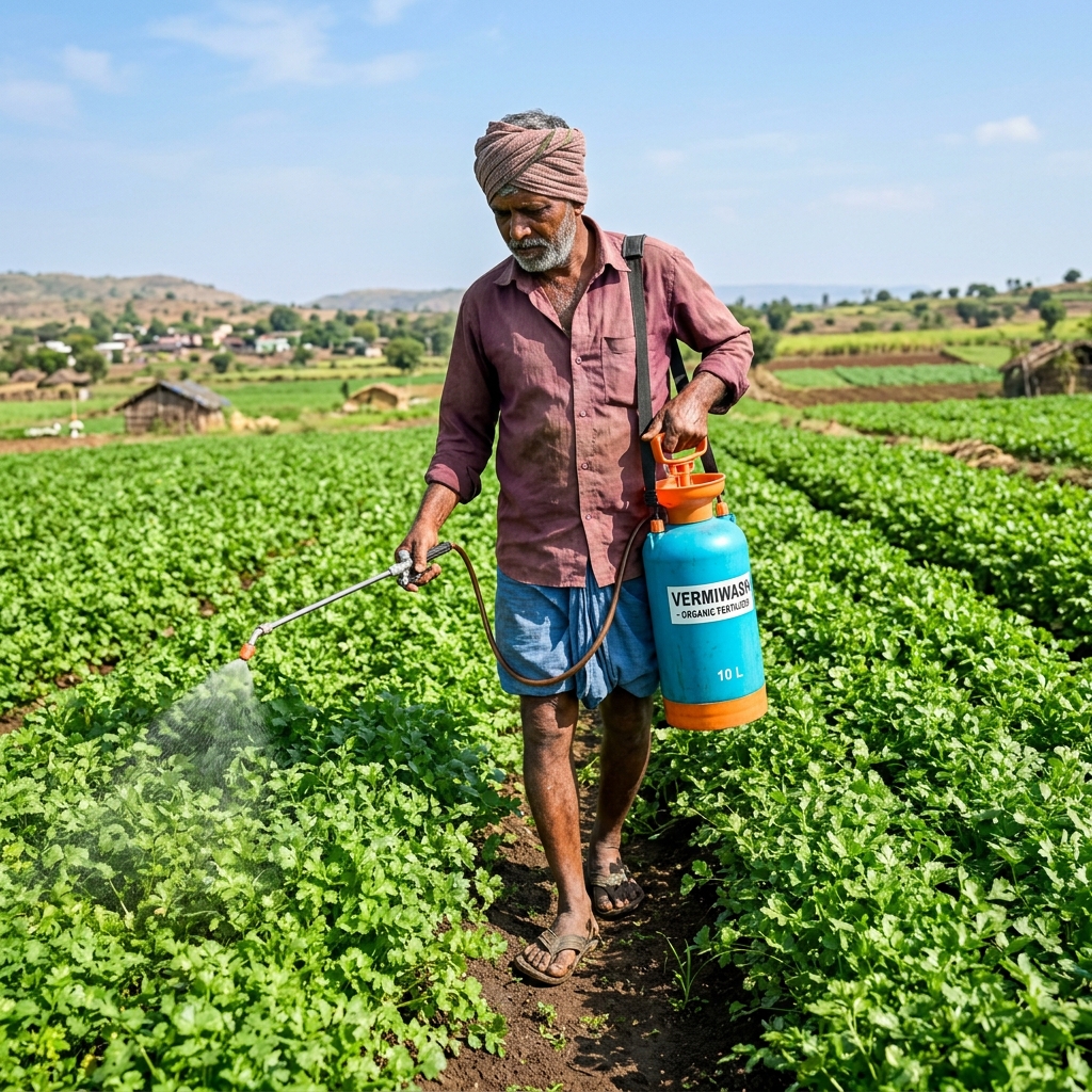 How to Use Vermiwash in Coriander Farming