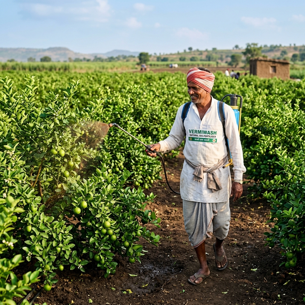 How to Use Vermiwash in Lemon Orchards