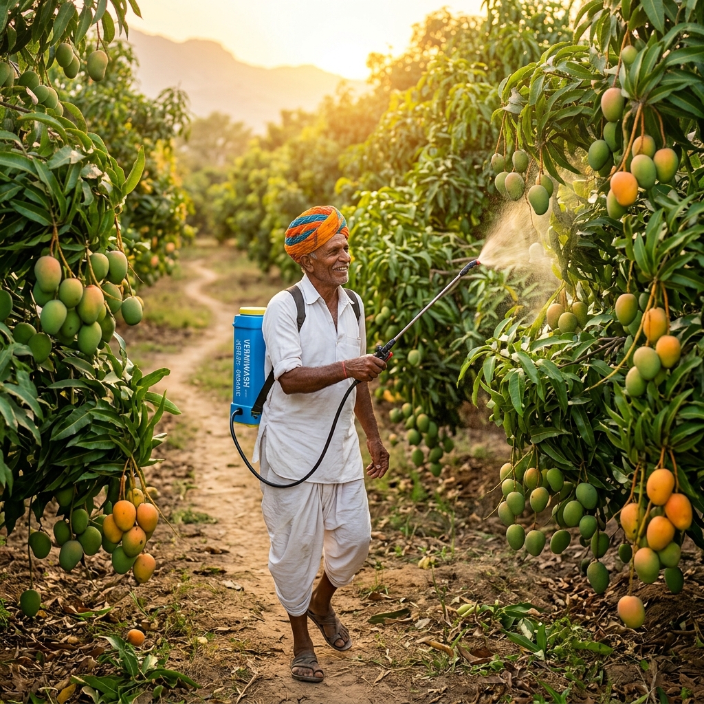 How to Use Vermiwash in Mango Orchards