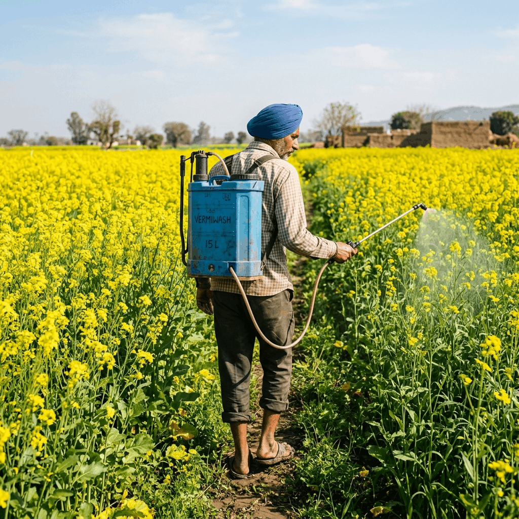 How to Use Vermiwash in Mustard Farming