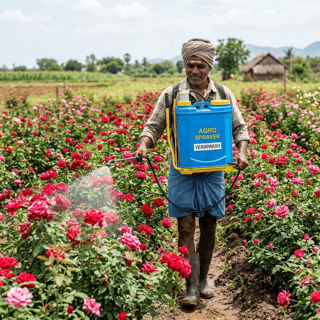 How to Use Vermiwash in Rose Farming